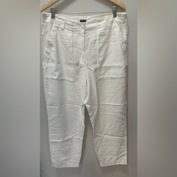 NWT! J.Crew Seaside cargo pant in linen-TENCEL™ lyocell blend. Size 14. $98 - Picture 2 of 7